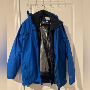 Columbia interchangeable omni heat puffer and waterproof jacket men large